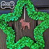 Bespoke Green Star Dog Breed Christmas Wreath - English Bull Terrier